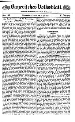 Bayerisches Volksblatt (Regensburger Morgenblatt) Samstag 16. Juli 1853
