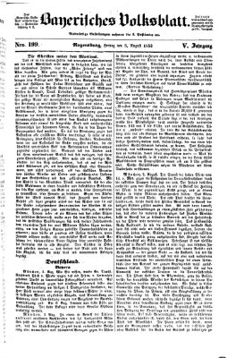 Bayerisches Volksblatt (Regensburger Morgenblatt) Freitag 5. August 1853