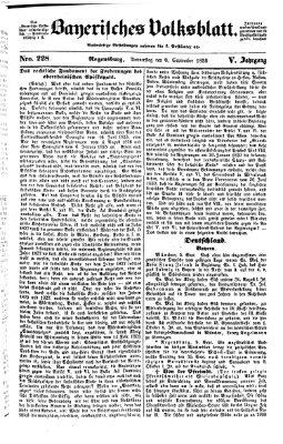 Bayerisches Volksblatt (Regensburger Morgenblatt) Donnerstag 8. September 1853