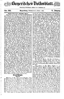 Bayerisches Volksblatt (Regensburger Morgenblatt) Mittwoch 5. Oktober 1853