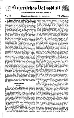 Bayerisches Volksblatt (Regensburger Morgenblatt) Dienstag 24. Januar 1854