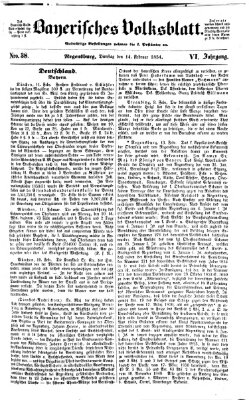 Bayerisches Volksblatt (Regensburger Morgenblatt) Dienstag 14. Februar 1854