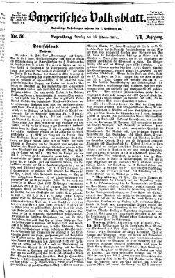 Bayerisches Volksblatt (Regensburger Morgenblatt) Dienstag 28. Februar 1854