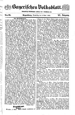 Bayerisches Volksblatt (Regensburger Morgenblatt) Donnerstag 6. April 1854