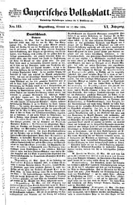 Bayerisches Volksblatt (Regensburger Morgenblatt) Mittwoch 17. Mai 1854