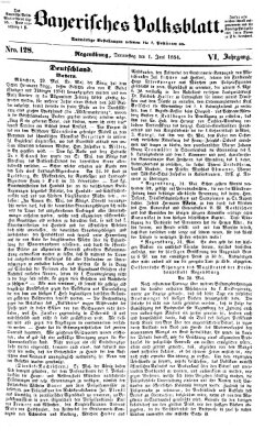Bayerisches Volksblatt (Regensburger Morgenblatt) Donnerstag 1. Juni 1854