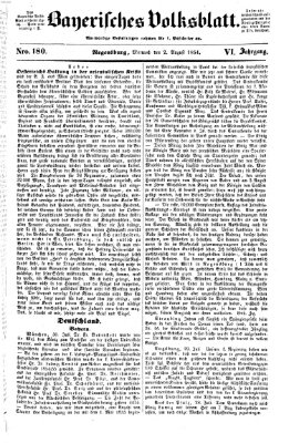 Bayerisches Volksblatt (Regensburger Morgenblatt) Mittwoch 2. August 1854
