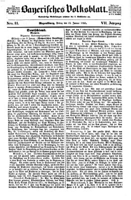 Bayerisches Volksblatt (Regensburger Morgenblatt) Freitag 12. Januar 1855