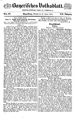 Bayerisches Volksblatt (Regensburger Morgenblatt) Mittwoch 31. Januar 1855