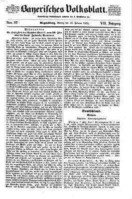 Bayerisches Volksblatt (Regensburger Morgenblatt) Montag 12. Februar 1855