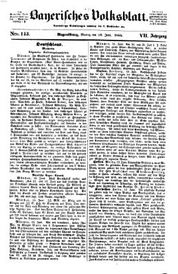 Bayerisches Volksblatt (Regensburger Morgenblatt) Montag 18. Juni 1855