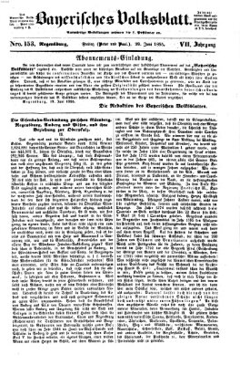Bayerisches Volksblatt (Regensburger Morgenblatt) Freitag 29. Juni 1855