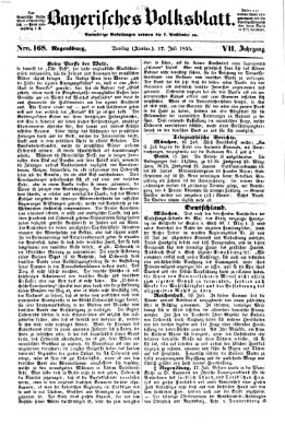 Bayerisches Volksblatt (Regensburger Morgenblatt) Dienstag 17. Juli 1855