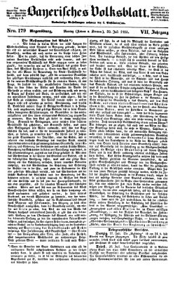 Bayerisches Volksblatt (Regensburger Morgenblatt) Montag 30. Juli 1855