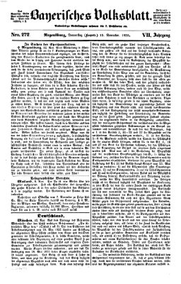 Bayerisches Volksblatt (Regensburger Morgenblatt) Donnerstag 15. November 1855