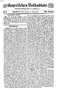 Bayerisches Volksblatt (Regensburger Morgenblatt) Montag 4. Februar 1856