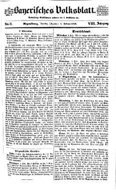 Bayerisches Volksblatt (Regensburger Morgenblatt) Dienstag 5. Februar 1856