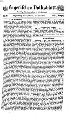 Bayerisches Volksblatt (Regensburger Morgenblatt) Dienstag 12. Februar 1856