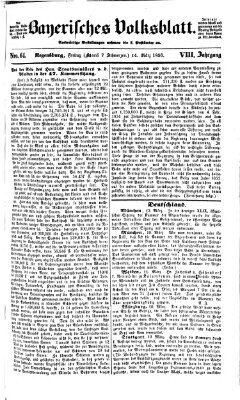 Bayerisches Volksblatt (Regensburger Morgenblatt) Freitag 14. März 1856