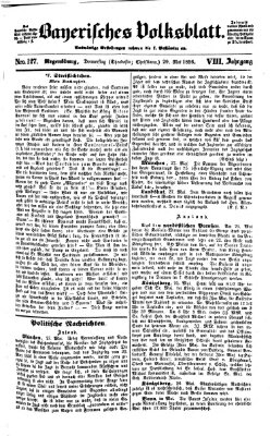 Bayerisches Volksblatt (Regensburger Morgenblatt) Donnerstag 29. Mai 1856