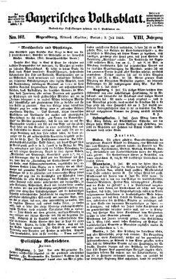 Bayerisches Volksblatt (Regensburger Morgenblatt) Mittwoch 9. Juli 1856