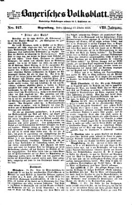 Bayerisches Volksblatt (Regensburger Morgenblatt) Freitag 17. Oktober 1856