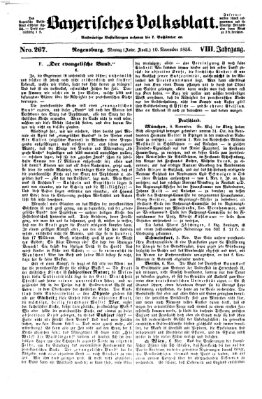 Bayerisches Volksblatt (Regensburger Morgenblatt) Montag 10. November 1856