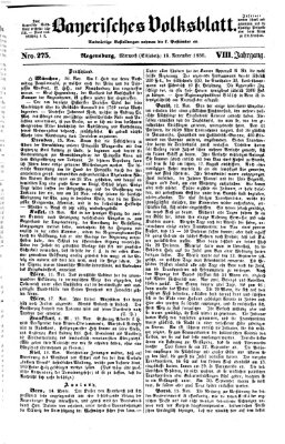 Bayerisches Volksblatt (Regensburger Morgenblatt) Mittwoch 19. November 1856