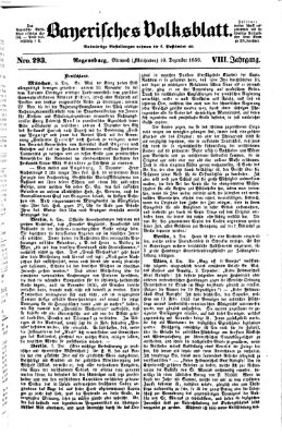 Bayerisches Volksblatt (Regensburger Morgenblatt) Mittwoch 10. Dezember 1856