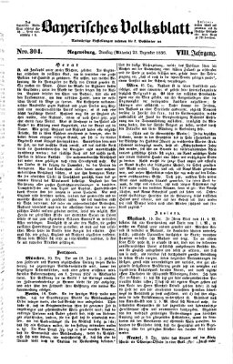 Bayerisches Volksblatt (Regensburger Morgenblatt) Dienstag 23. Dezember 1856
