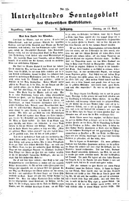 Bayerisches Volksblatt (Regensburger Morgenblatt) Sonntag 13. April 1856