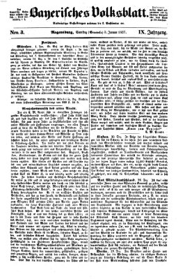Bayerisches Volksblatt (Regensburger Morgenblatt) Samstag 3. Januar 1857