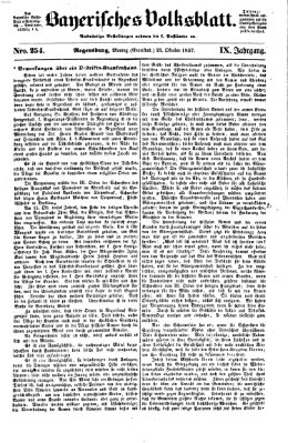 Bayerisches Volksblatt (Regensburger Morgenblatt) Montag 26. Oktober 1857
