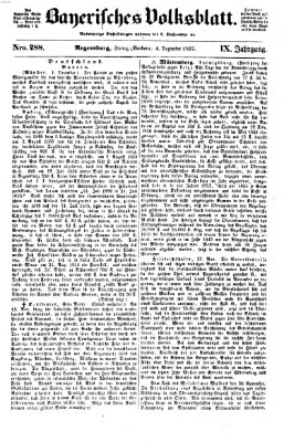 Bayerisches Volksblatt (Regensburger Morgenblatt) Freitag 4. Dezember 1857