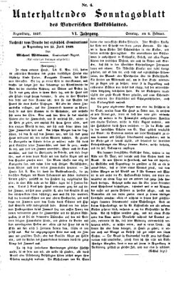Bayerisches Volksblatt (Regensburger Morgenblatt) Sonntag 8. Februar 1857