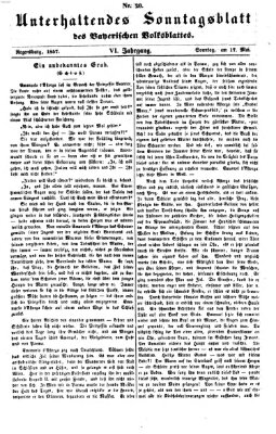 Bayerisches Volksblatt (Regensburger Morgenblatt) Sonntag 17. Mai 1857