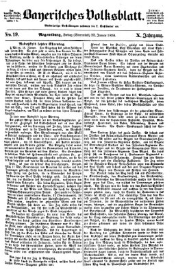 Bayerisches Volksblatt (Regensburger Morgenblatt) Freitag 22. Januar 1858