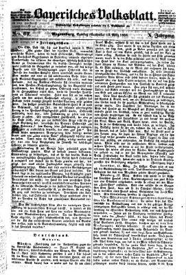 Bayerisches Volksblatt (Regensburger Morgenblatt) Samstag 13. März 1858