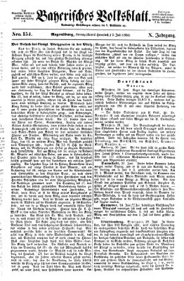Bayerisches Volksblatt (Regensburger Morgenblatt) Freitag 2. Juli 1858