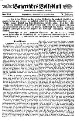 Bayerisches Volksblatt (Regensburger Morgenblatt) Mittwoch 6. Oktober 1858