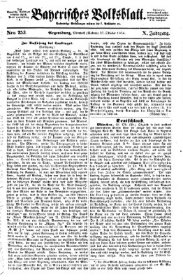 Bayerisches Volksblatt (Regensburger Morgenblatt) Mittwoch 27. Oktober 1858