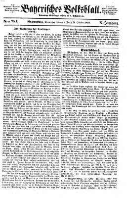 Bayerisches Volksblatt (Regensburger Morgenblatt) Donnerstag 28. Oktober 1858