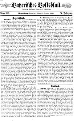 Bayerisches Volksblatt (Regensburger Morgenblatt) Donnerstag 2. Dezember 1858
