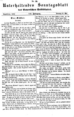 Bayerisches Volksblatt (Regensburger Morgenblatt) Sonntag 16. Mai 1858
