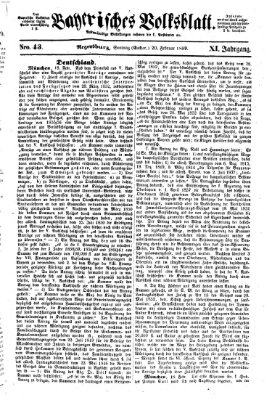 Bayerisches Volksblatt (Regensburger Morgenblatt) Sonntag 20. Februar 1859