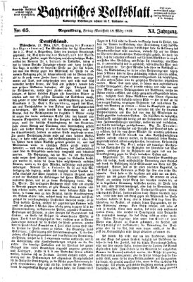 Bayerisches Volksblatt (Regensburger Morgenblatt) Freitag 18. März 1859