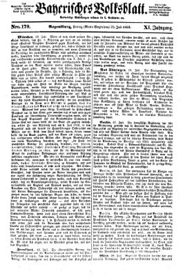Bayerisches Volksblatt (Regensburger Morgenblatt) Freitag 22. Juli 1859
