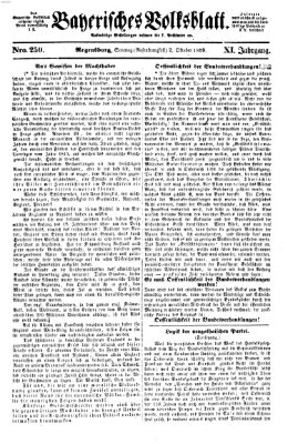 Bayerisches Volksblatt (Regensburger Morgenblatt) Sonntag 2. Oktober 1859