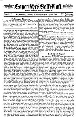 Bayerisches Volksblatt (Regensburger Morgenblatt) Donnerstag 8. Dezember 1859