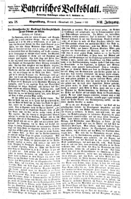 Bayerisches Volksblatt (Regensburger Morgenblatt) Mittwoch 18. Januar 1860